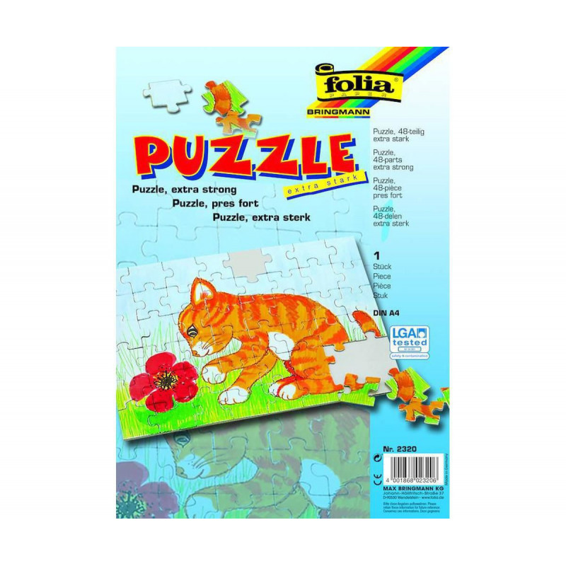 Puzzle - 48 Dílů - Bílé, Din A4 Folia Bringmann