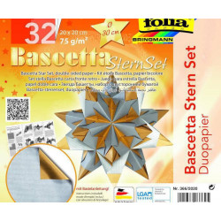 Origami Hvězdy Bascetta - 75g/m2 Dvojbarevná, Folia Bringmann