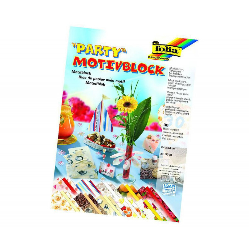 Blok S Party Motivem 24x34 Cm 30 Listů Mix Folia Bringmann