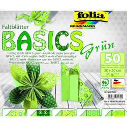 Origami Papír Basics Zelený 80g/m2 Folia Bringmann