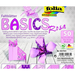 Origami Papír Basics Růžový 80g/m2 Folia Bringmann