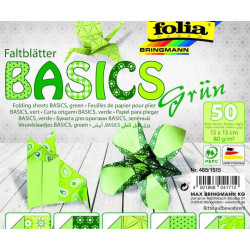 Origami Papír Basics Zelený 80g/m2 Folia Bringmann