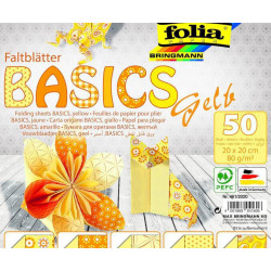 Origami Papír Basics Žlutý 80g/m2 Folia Bringmann