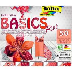 Origami Papír Basics Červený 80g/m2 Folia Bringmann