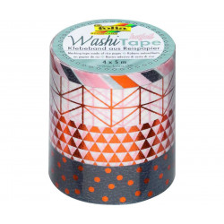 Washi Tape - Dekorační Lepící Páska - 4 Ks - Měděná, Folia Bringmann