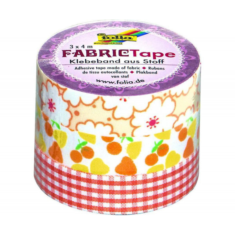 Fabric Tape - Žlutá - 3 Roličky Folia Bringmann