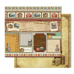 Třpytivý Oboustranný Papír Na Scrapbook Fotoaparáty V Řádcích Ursus 30 x 30 Ornamenty Papíry Listy Potiskem Scrapbooking