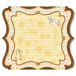 Třpytivý Oboustranný Scrapbookový Papír Svatba Ursus 30 x 30 Papíry Listy Potiskem Scrapbooking