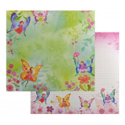 Třpytivý Oboustranný Scrapbookový Papír Víly Ursus 30 x 30 Děti Papíry Listy Potiskem Scrapbooking