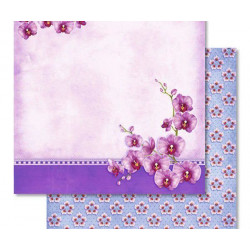 Třpytivý Oboustranný Papír Na Scrapbook Rohová Orchidej Ursus 30 x 30 Příroda Papíry Listy Potiskem Scrapbooking