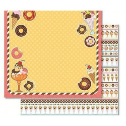 Třpytivý Oboustranný Scrapbookový Papír Deserty A Zmrzliny Ursus 30 x 30 Ornamenty Papíry Listy Potiskem Scrapbooking