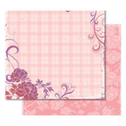 Třpytivý Oboustranný Scrapbookový Papír Love Růžové Kytky Ursus 30 x 30 Příroda Papíry Listy Potiskem Scrapbooking