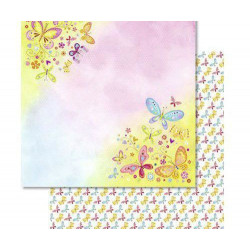 Třpytivý Oboustranný Scrapbookový Papír Motýlci Ursus 30 x 30 Příroda Papíry Listy Potiskem Scrapbooking