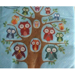 Ubrousek Sovy Na Stromě, Efco 33x33cm Klasické Ubrousky Decoupage Papíry Hobby Barvy