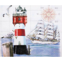 Ubrousek Maják A Kompas Efco 33x33cm Klasické Ubrousky Na Decoupage Papíry Hobby Barvy