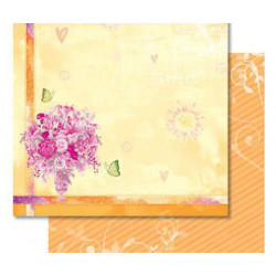 Třpytivý Oboustranný Scrapbookový Papír Váza Ursus 30 x 30 Příroda Papíry Listy Potiskem Scrapbooking