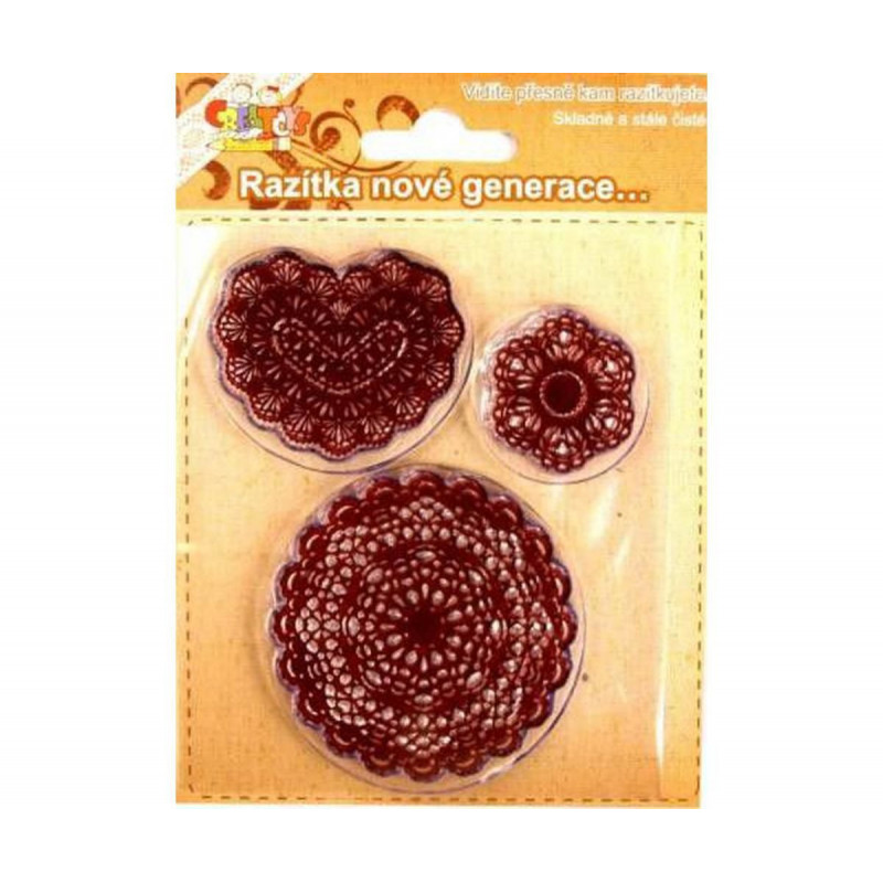 Filigránové Ornamenty - Silikonová Gelová Razítka (3ks), Smt Creatoys Scrapbooking Papír