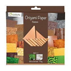 Papíry Na Origami 20x20cm (60ks) Příroda Avenue Mandarine Technika Scrapbooking