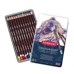 Pastelky Umělecké Coloursoft Sada (12ks), Derwent Výtvarné Potřeby