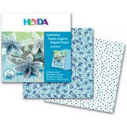 Papíry Na Origami 15x15cm Modrý Outdoor Heyda Technika Scrapbooking