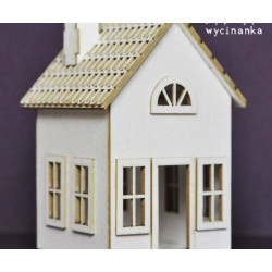 Dům 3d - Kartonové Výřezy Chipboards (1ks), Wycinanka Dekorace Ozdoby Scrapbooking Papír