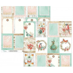 Oboustranný Papír Na Scrapbook Mintay Birdsong (1ks) Bir-06 Mintay By Karola 30 x 30 Příroda Papíry Listy Potiskem Scrapbooking