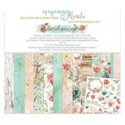 Sada Oboustranných Papírů Mintay Birdsong 30x30cm (12ks) Bir-07 Mintay By Karola Papíry Sady Potiskem Scrapbooking