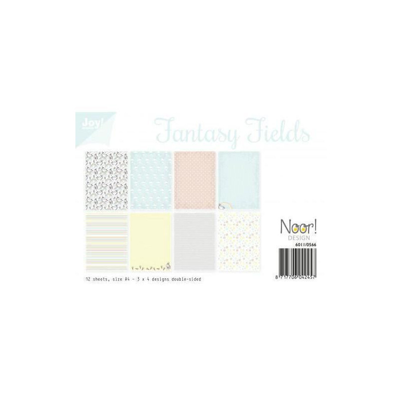 Sada Papírů A4 Fantasy Fields (12ks), Joy Crafts Papíry V Sadě, Potiskem Scrapbooking