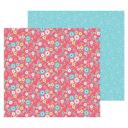 Oboustranný Papír Na Scrapbook (1ks) I'm Daisy For You Doodlebug Design Inc., 30 x 30 Příroda Papíry Listy Potiskem Scrapbooking