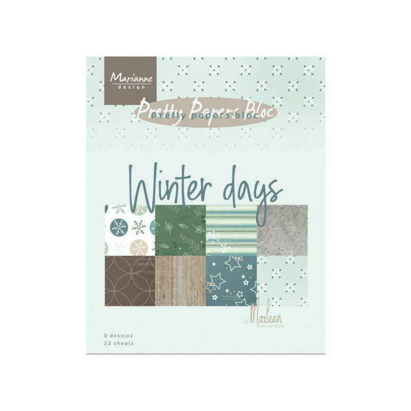 Sada Papírů A5 Winter Days (32ks), Marianne Design Vánoční Papíry Vánoce Scrapbooking