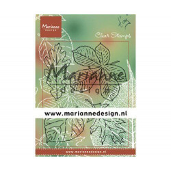 Listy - Silikonová Gelová Razítka (4ks), Marianne Design Scrapbooking Papír