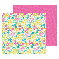 Oboustranný Papír Na Scrapbook (1ks) Summer Paradise Doodlebug Design Inc., 30 x 30 Příroda Papíry Listy Potiskem Scrapbooking