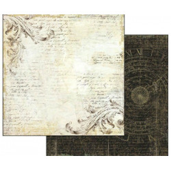 Oboustranný Papír Na Scrapbook Ornamenty A Astronomické Hodiny Stamperia 30 x 30 Vintage Papíry Listy Potiskem Scrapbooking