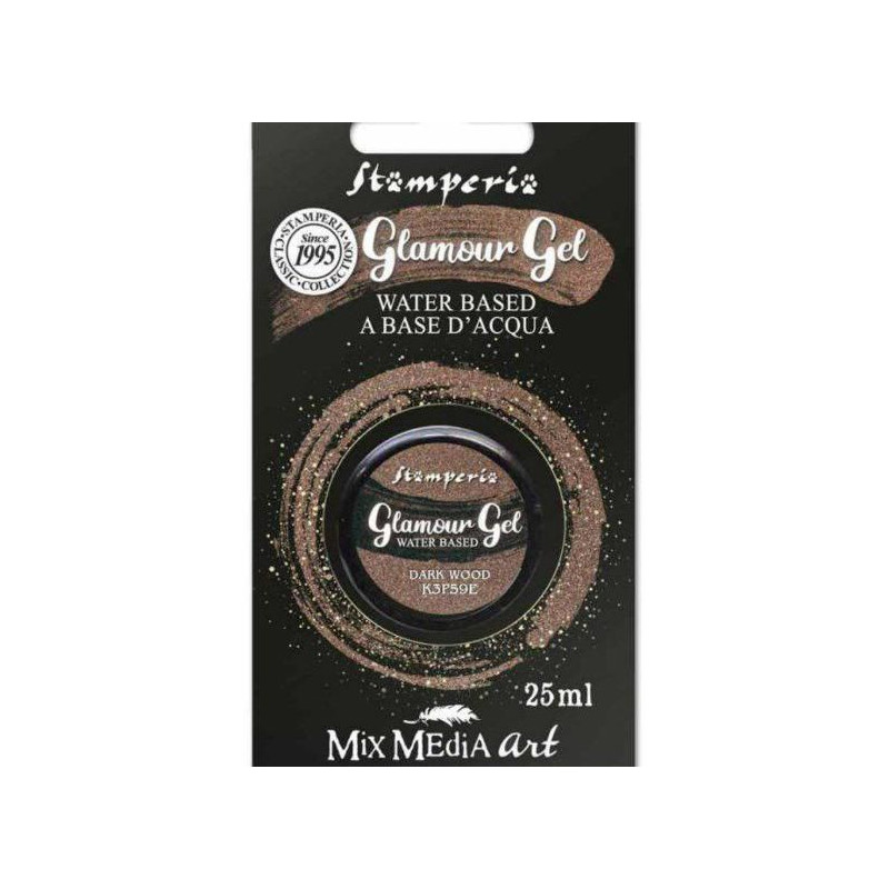 Glamour Gel Tmavě Hnědý Třpytivý 25ml Stamperia Patina Barvy Speciální, Hobby Barvy Decoupage