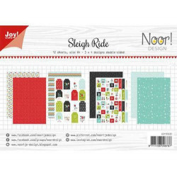 Sada Papírů A4 Sleigh Ride (12ks), Joy Crafts Papíry V Sadě, Potiskem Scrapbooking