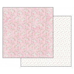 Oboustranný Papír Na Scrapbook Kytičky Růžové, Stamperia 30 x 30 Příroda Papíry Listy Potiskem Scrapbooking