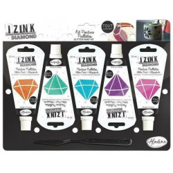 Sada Barev Izink Diamond - Základní (5x30ml), Aladine Ostatní Média Na Textil Barvy Hedváb