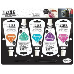 Sada Barev Izink Diamond - Základní (5x30ml), Aladine Ostatní Média Na Textil Barvy Hedváb