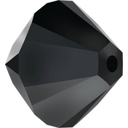 Broušený SWAROVSKI krystal korálek Jet Hematite 2x 280hem2 xilion bicone 5328 velikost 6 mm 24 kusů