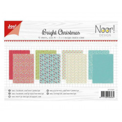 Sada Oboustranných Papírů A4 Bright Christmas (12Ks), Joy Crafts Vánoční Papíry Vánoce Scrapbooking