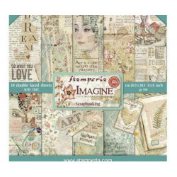 Sada Oboustranných Papírů 20X20Cm Imagine (10Ks), Stamperia Papíry Potiskem Scrapbooking