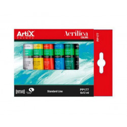 Akrylové Barvy Artix Paints Sada (6X12Ml), Artix Paints Výtvarné Potřeby