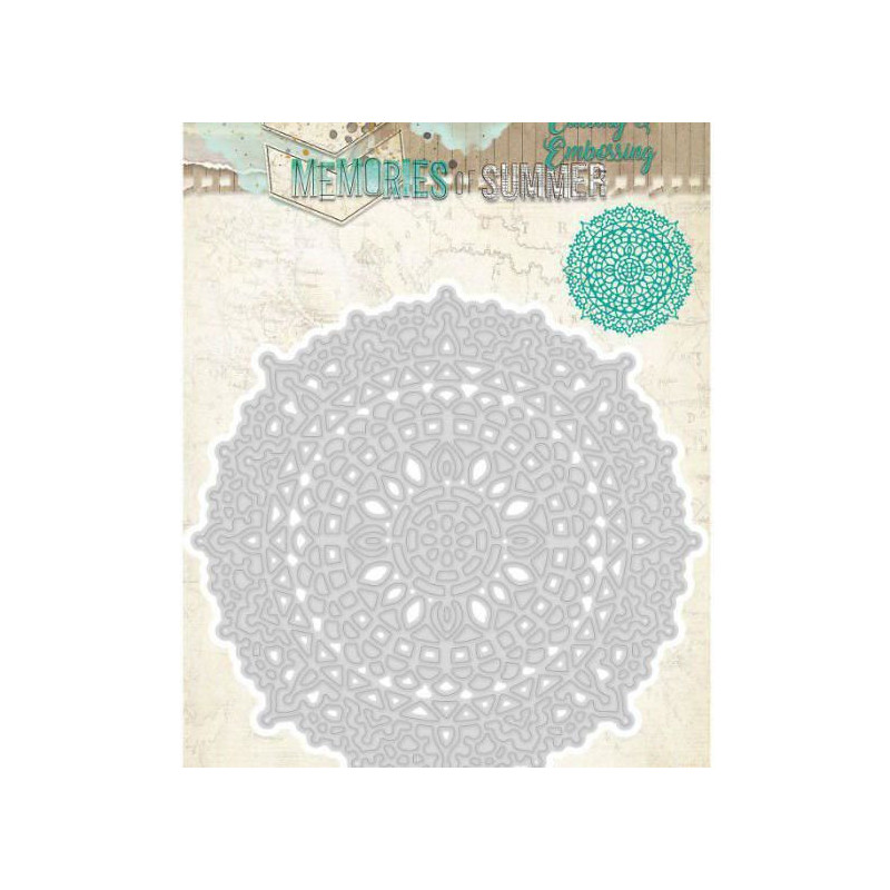 Mandala - Vyřezávací Kovová Šablona (1Ks), Studio Light Dekorace Kovové, Big Shot Embosování, Papír Scrapbooking