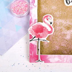 Sada na tvoření - glitter shaker se třpytkami kreativní sada na zdobení pohlednic pozvánek scrapbooking