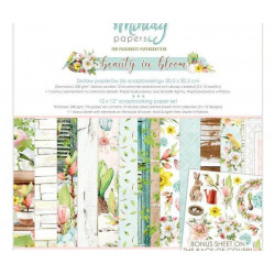 Sada Oboustranných Papírů Mintay Beauty In Bloom 30x30cm (12ks) Bib-07 Mintay By Karola Papíry Sady Potiskem Scrapbooking