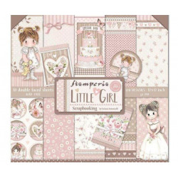 Sada Oboustranných Papírů 30X30Cm Little Girl (10Ks), Stamperia Papíry Sady Potiskem Scrapbooking