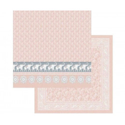 Oboustranný Papír Na Scrapbook Růžový Se Slony Stamperia 30 X 30 Ornamenty Papíry Listy Potiskem Scrapbooking