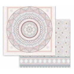 Oboustranný Papír Na Scrapbook Květinové Mandaly Stamperia 30 X 30 Ornamenty Papíry Listy Potiskem Scrapbooking