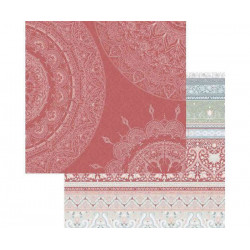 Oboustranný Papír Na Scrapbook Růžový S Mandalami Stamperia 30 X 30 Ornamenty Papíry Listy Potiskem Scrapbooking