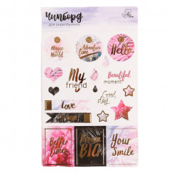 Sada chipboardů pro scrapbooking výřezy výseky rozměry 12 x 20 cm